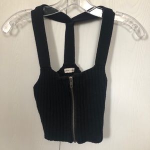 Silence + Noise size M zipper crop top